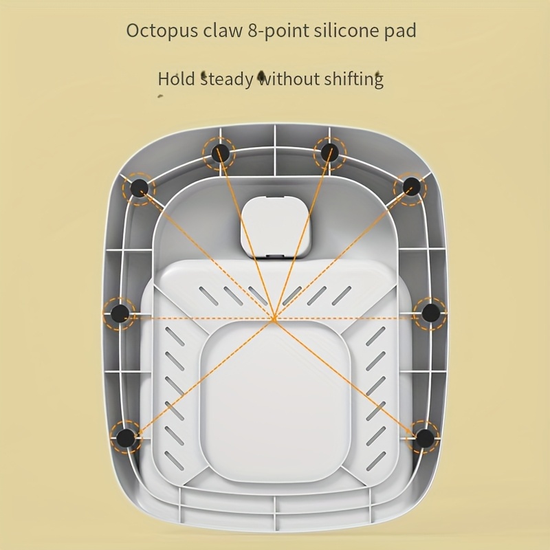 Adjustable Folding Standing Bath Table with Non-Slip Base - Heavy-Duty PP Material, Ergonomic Design for Safe Bathing, Easy Setup & Storage