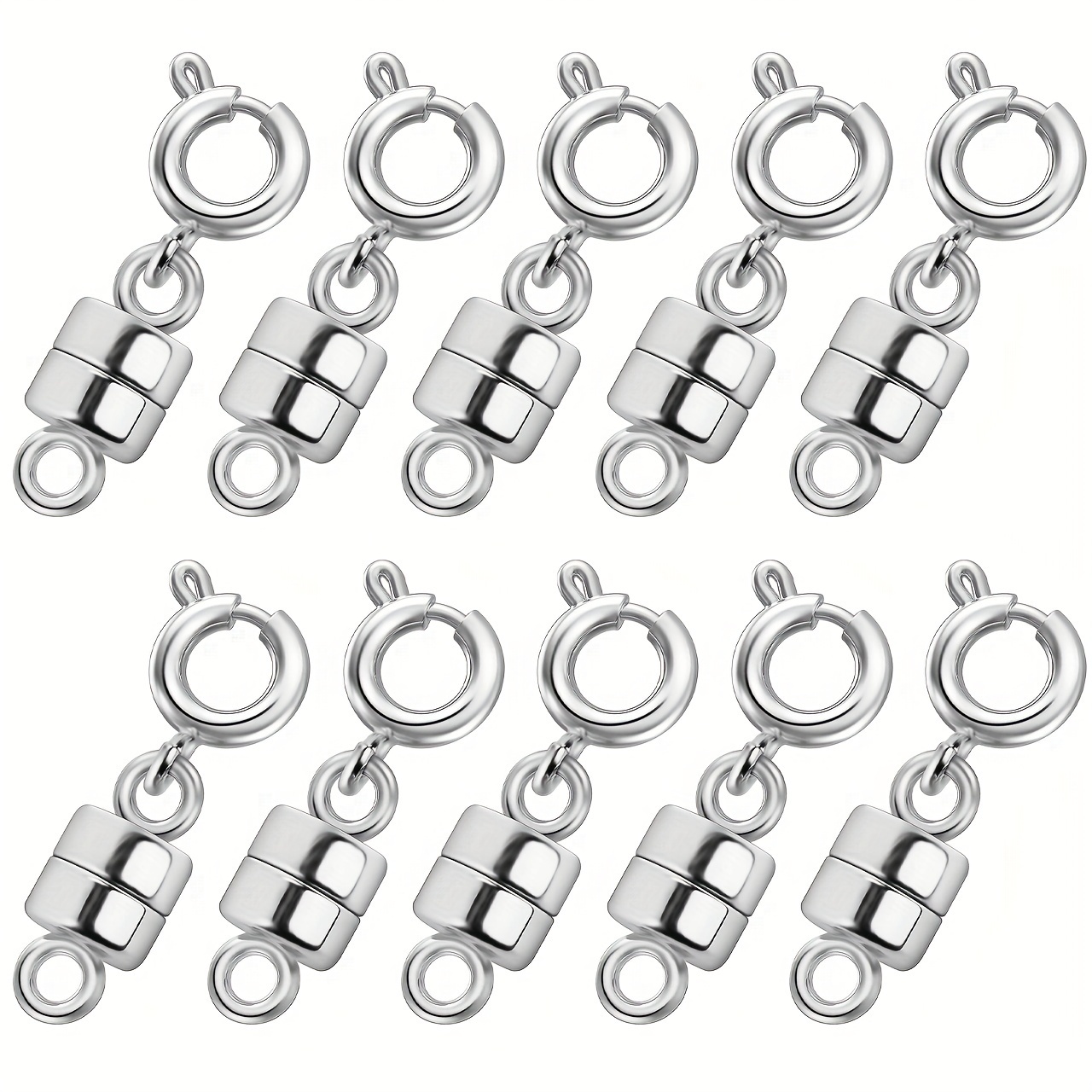10pcs Luxurious Magnetic Necklace Clasps - Extenders And For Jewelry Making, Durable And Adjustable Connectors For Necklace And Bracelet Design