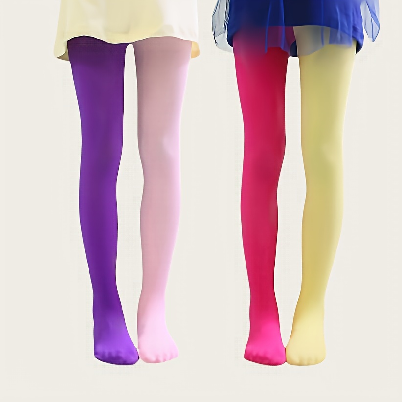 

1 Pair Of Girls' Color-matching Simple And Fashionable All- Trendy Dance Leggings