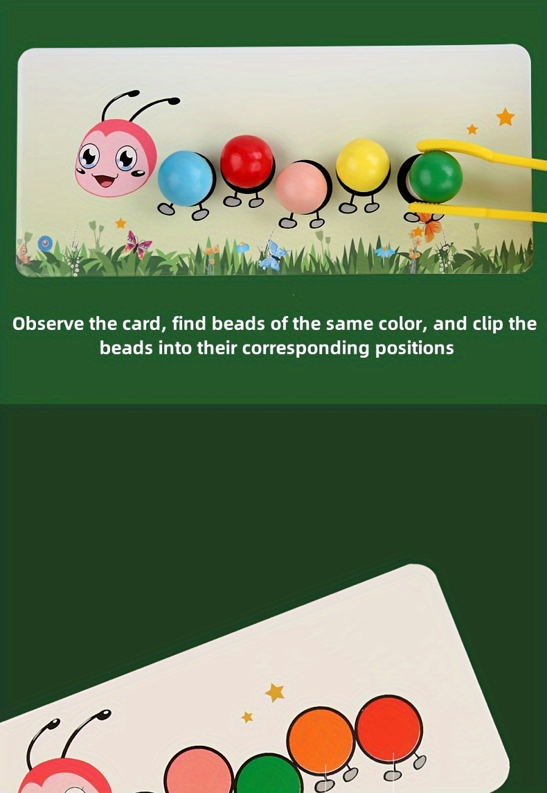 for CATERPILLAR Bead Maze Toy, Color Recognition Fine Motor Skills Focus Training for Boys and Girls - Christmas & Birthday Gift