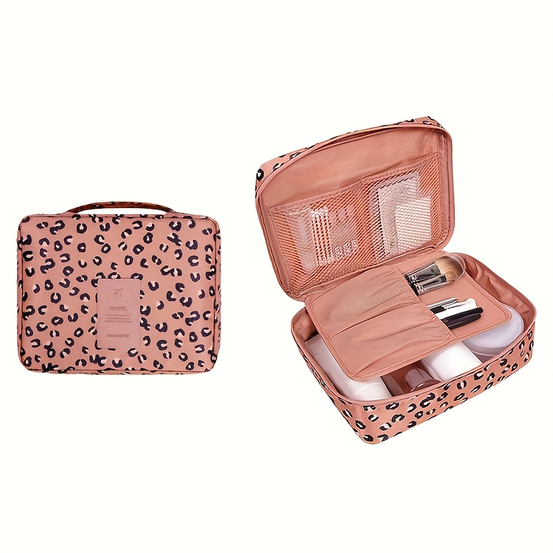 E-shop Reise-Make-up-Tasche, multifunktionale Kulturbeutel Make-up Tasche, blaue Blumen tragbare Make-up Tasche für Mädchen und Damen