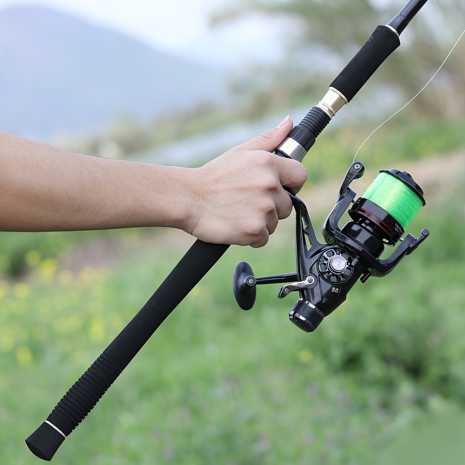 Sougayilang 2.7m/8.85ft 4-section Fishing Rod, Portable Spinning