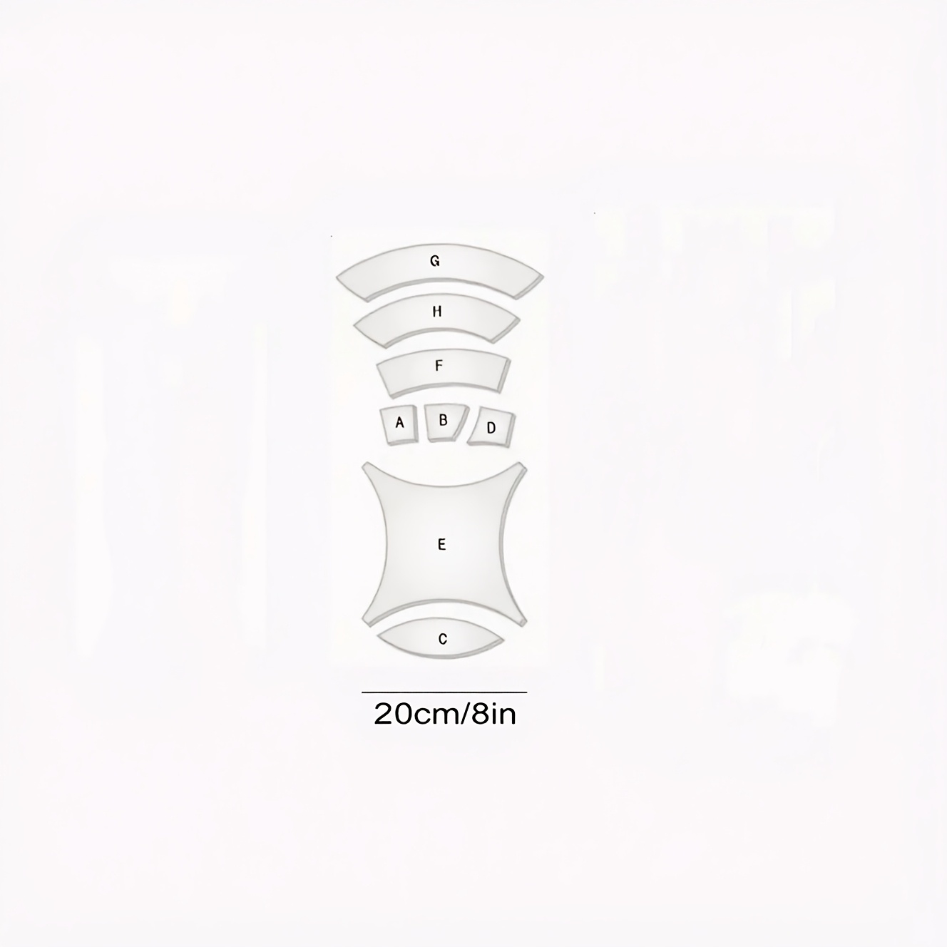 TEMU A Set Of 8 Transparent Acrylic Templates, Designed Sewing Rulers, Essential Precise Sewing Tools, And Craft Enthusiasts