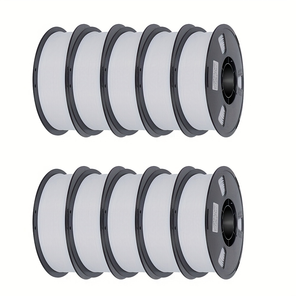 TEMU 5kg/10kg Roll Pla Filament 1.75mm Compatible For 3d Printers, 1kg Per Roll Spool - High-purity Pla Plastic Material Suitable For Fff/fdm 3d