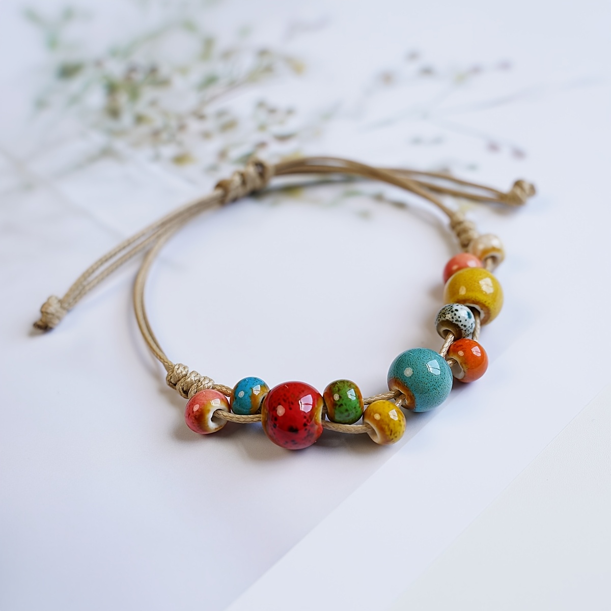 Image of 1pc Minimalist Ethnic Style Women's Woven Bracelet, Hand- Bracelet, Adjustable Length, Suitable For Daily Wear, Travel, Vacation, Parties, And , A Holiday Gift For