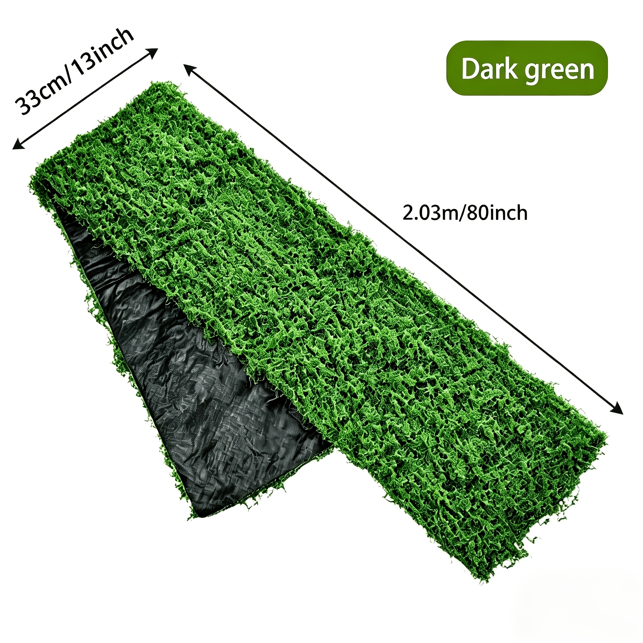 TEMU 1 Roll Of 80 X 13 Inch Simulated Moss Blanket, Soft And Fluffy Artificial Moss Pad, Artificial Dark Roll, Artificial , Suitable For Handicrafts,