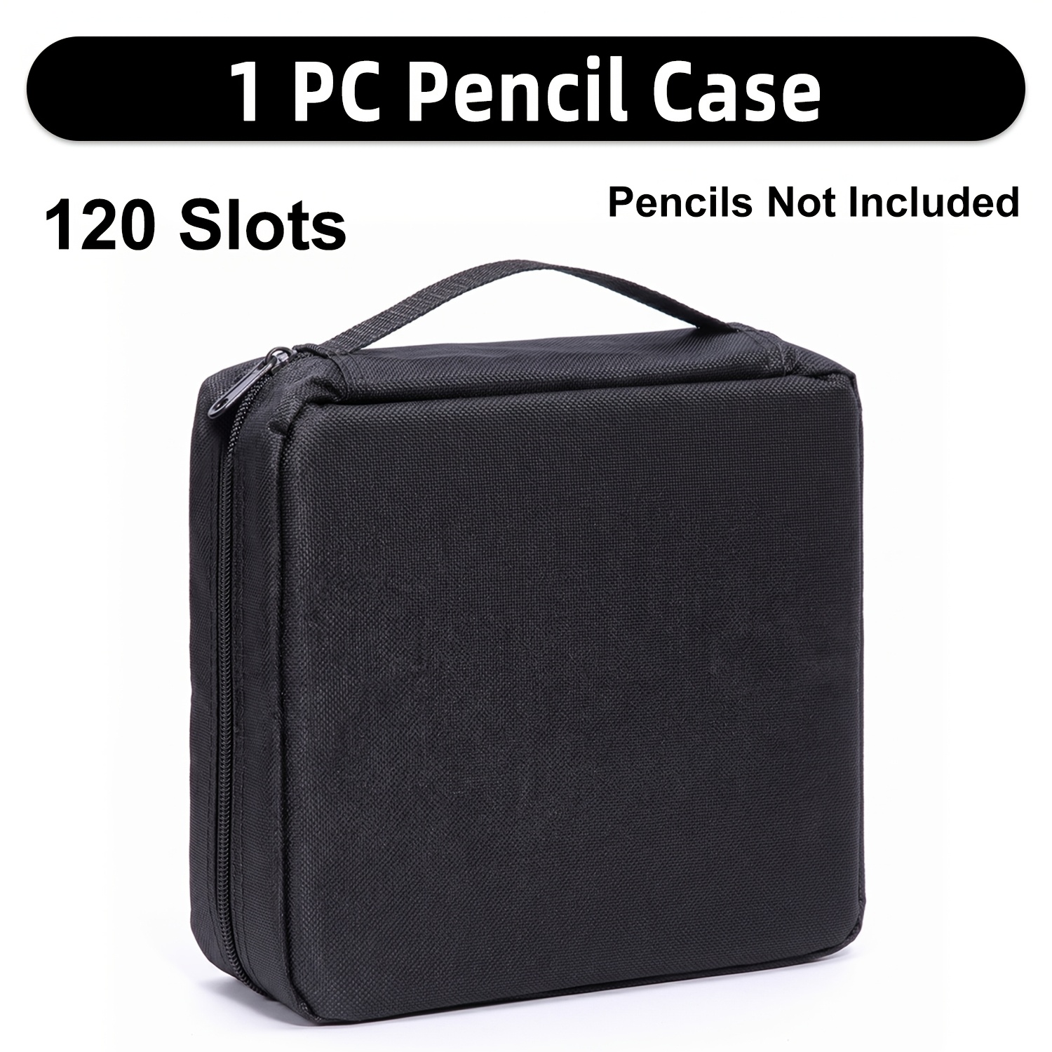 1pc Pencil Case 50/120 Slots,large Capacity Pen Pencil Case,gel Pens Organizer Zipper Carrying Portable Suitable For Adults,painters,art Lovers,for Professional Artistic Use - Perfect Gift