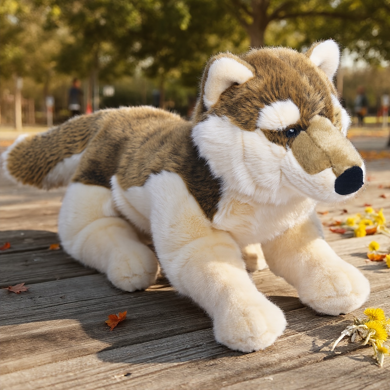 white wolf plush