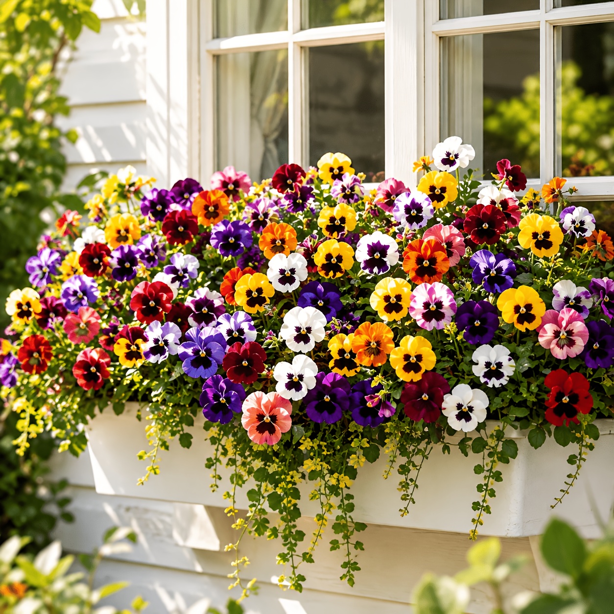 TEMU 66pcs Flowers 22pcs Realistic Anti-uv Artificial Pansies, Mixed Colors Fake Plastic Plants, Suitable For Indoor And Outdoor Flower Baskets, , ,