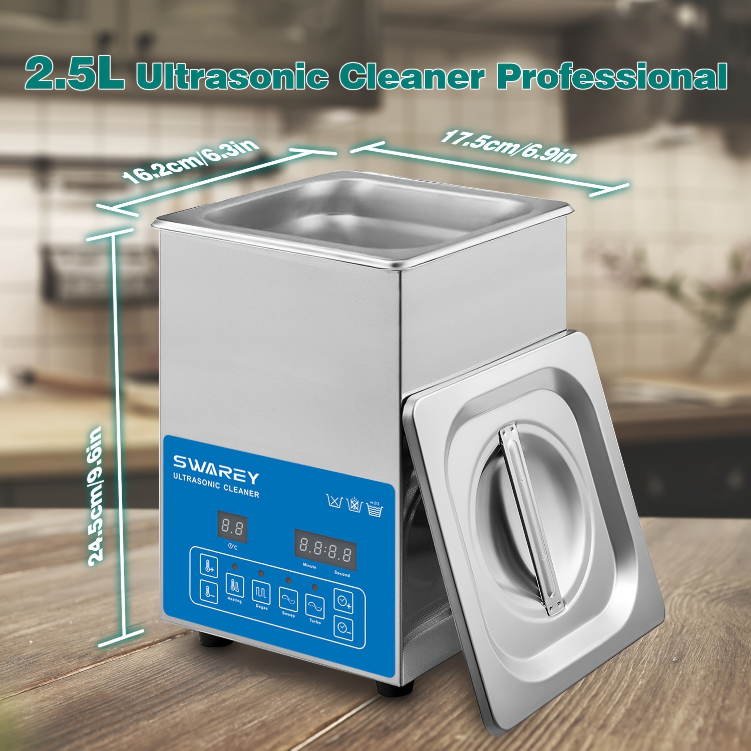 Swarey 2.5l Technology Cleaner With Heater And Function High- Cleaning For Industrial Parts Hardware Tools Carburetor Industrial-grade Performance