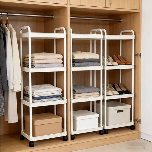 closet storage tier rolling storage cart closet organizer shelf with wheels mobile utility cart space saving home storage system for closet cupboard and narrow mounted