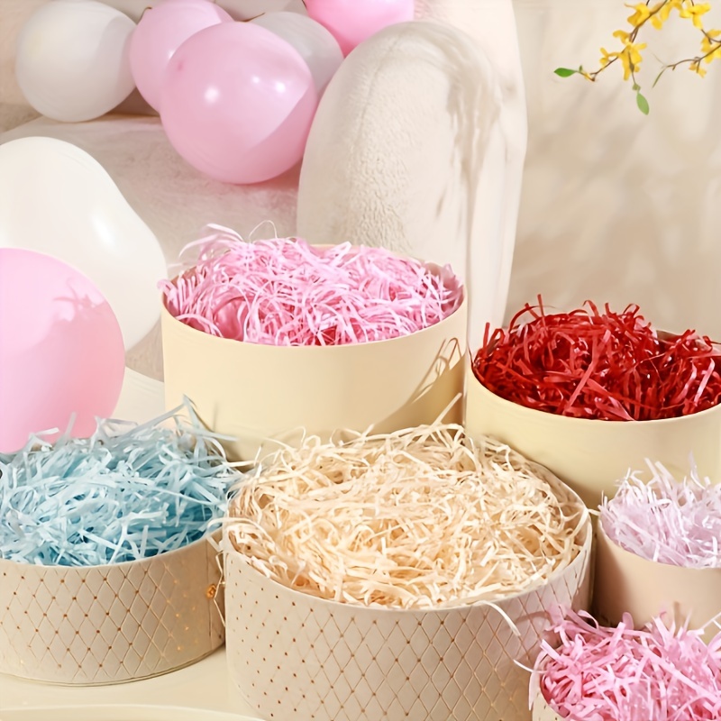 200g Pack Rainbow Paper Shredded Filler - Recycled Decorative Nylon Yarn for Gift Baskets, Box Stuffing, Crafts & Party Supplies, Mixed Colors, Durable & Versatile, Craft Supplies, Vibrant Colors, Craft Enthusiasts