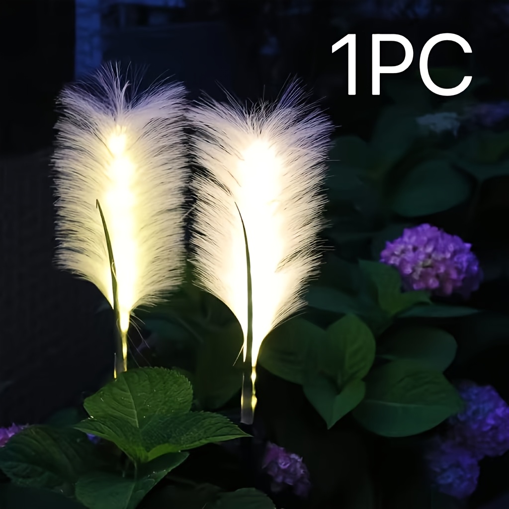 TEMU Lumière LED de à solaire et activée par pour allées de jardin et décoration de cour, lumière blanc chaud, cadeau de fête des Mères