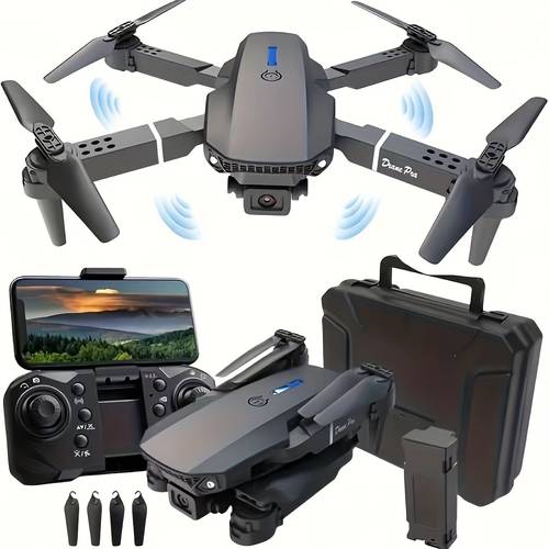 2025 new professional rc with 2 batteries double folding rc height hold remote control holiday gift for indoor and outdoor christmas and thanksgiving day gift usb charging abs material 480p video resolution