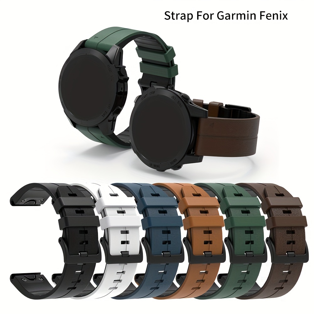 

Garmin Compatible Strap - Leather, /26mm Sizes For Fenix & Approach Series