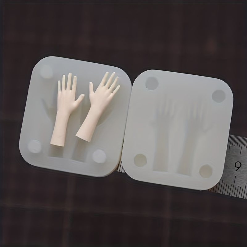 TEMU Clay Hand Silicone Mold, Clay Doll Hand Mold, Crystal Epoxy Hand Mold