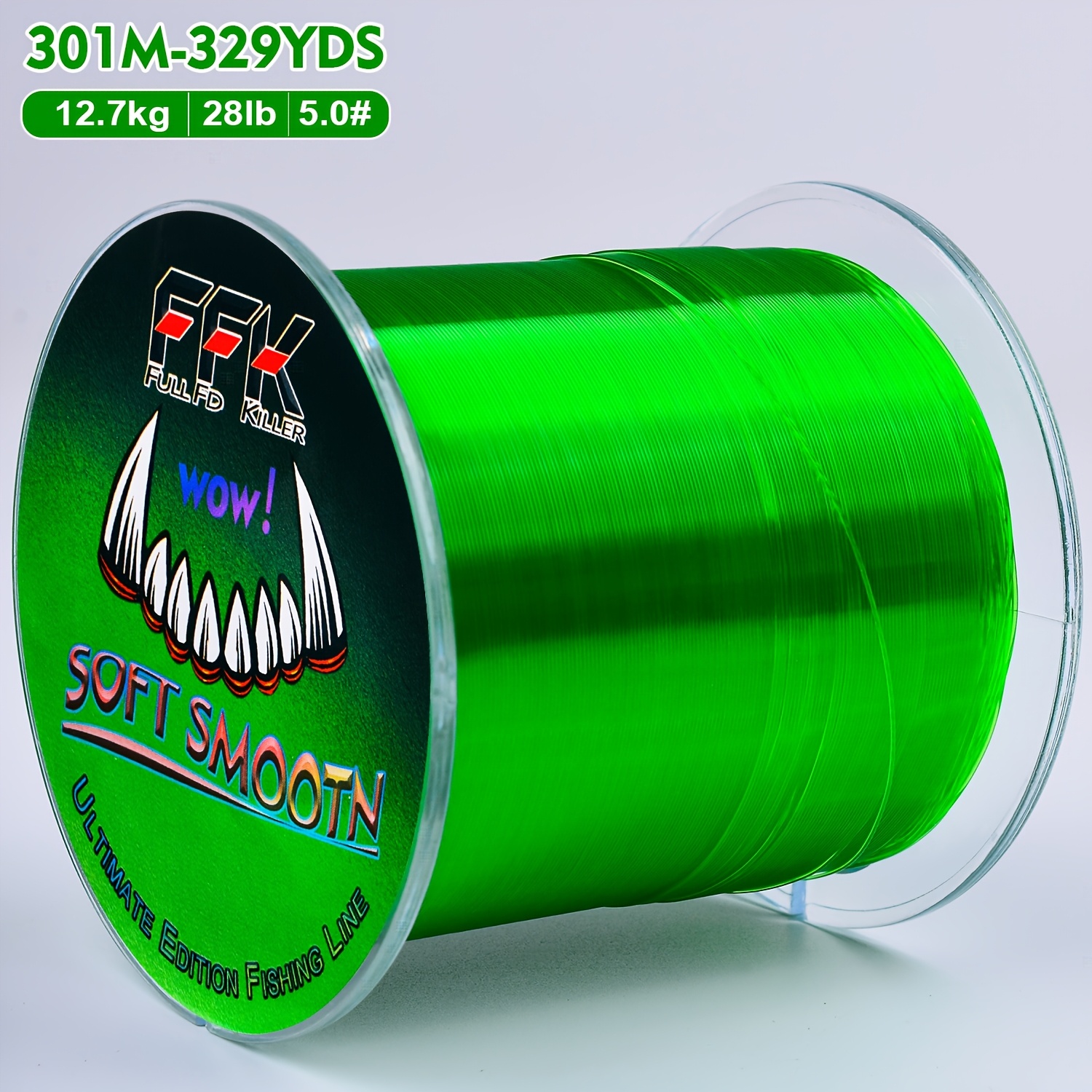 TEMU Ffk Nylon 301m Fishing Line - Durable, Smooth, And Wear-resistant, Suitable For Freshwater And Saltwater, Long Casting Distance (11850.39