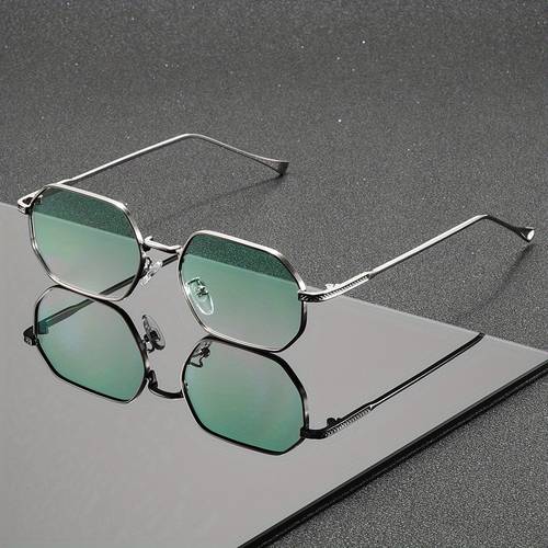 1 pair of retro small frame glasses rectangular narrow rimmed glasses womens narrow unisex ultra thin temples stylish suitable for street wear commuting and wear