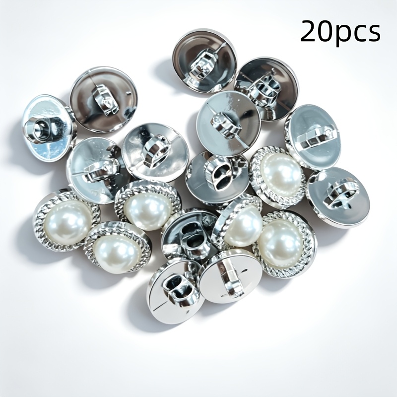 Image of 20pcs 15mm Ivory Color Shank Plastic Back Clothing Accessories Fit Sewing Scrapbooking Garment Diy Decoration