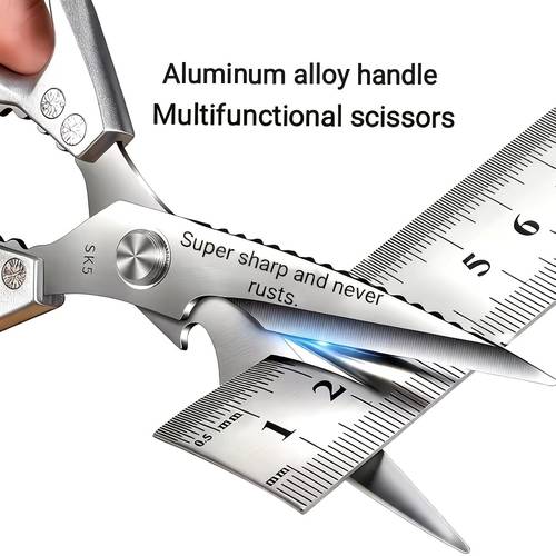 a set of handles sharp and durable scissors chicken bone scissors outdoor multi functional meat scissors suitable for office kitchen supplies christmas gifts