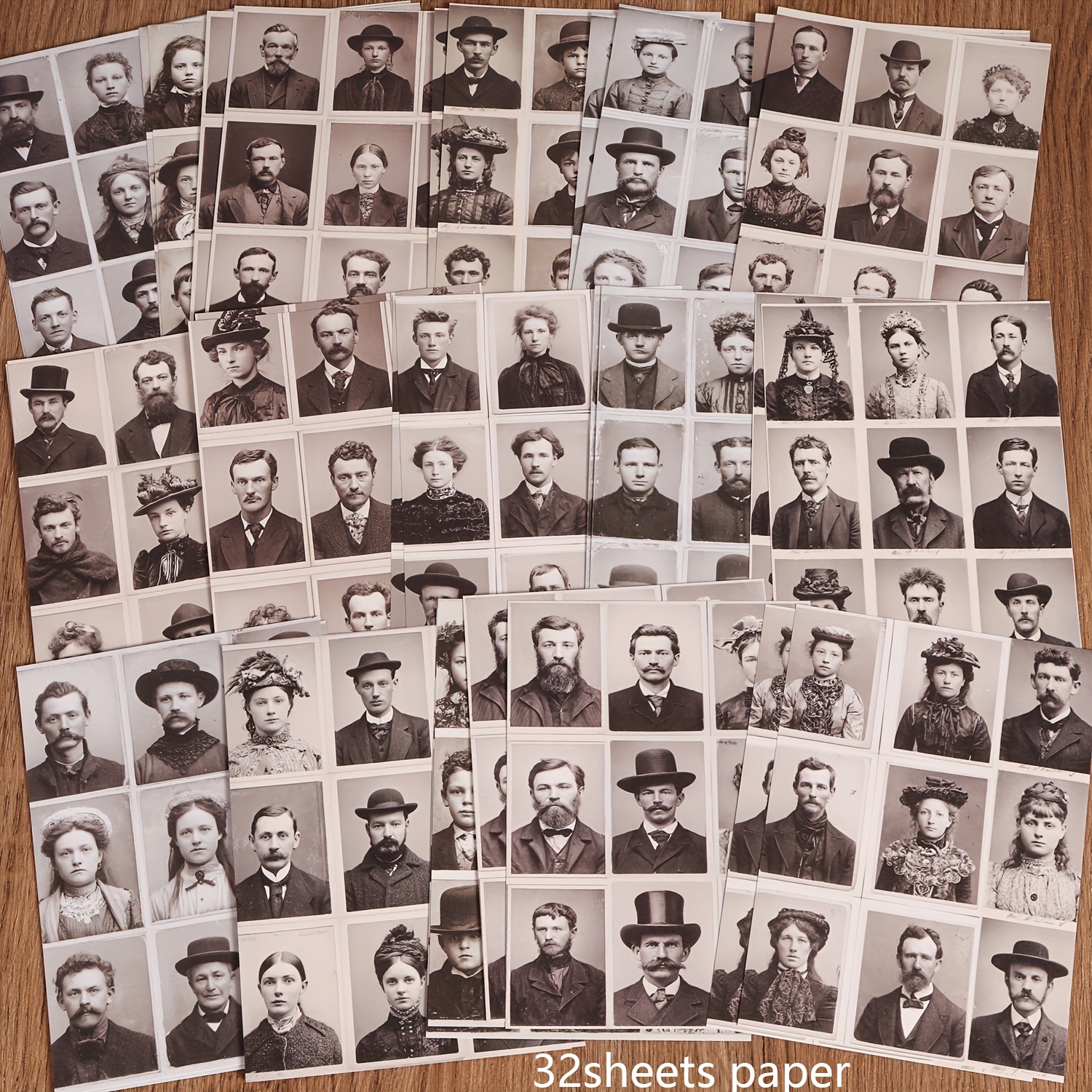E-shop 32 Blatt Vintage - Porträt Foto Papier, für Erinnerungskarten, Bastelalben, Scrapbooking Zubehör, Bilderrahmen Dekoration, Tagebuch Accessoires,