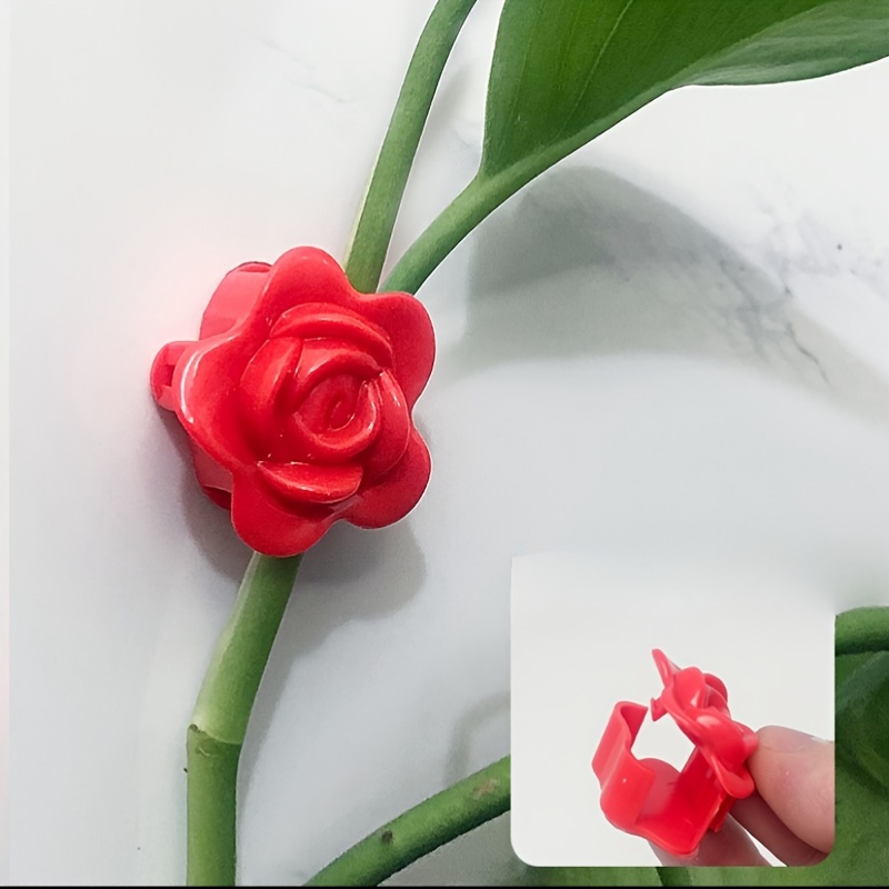 10pcs, Rose Plant Climbing Wall Fixture Clips, Self-adhesive Plant Fixing Hook, Sticky Plant Fixing Clip For Plant Garden Pothos Vine Decoration