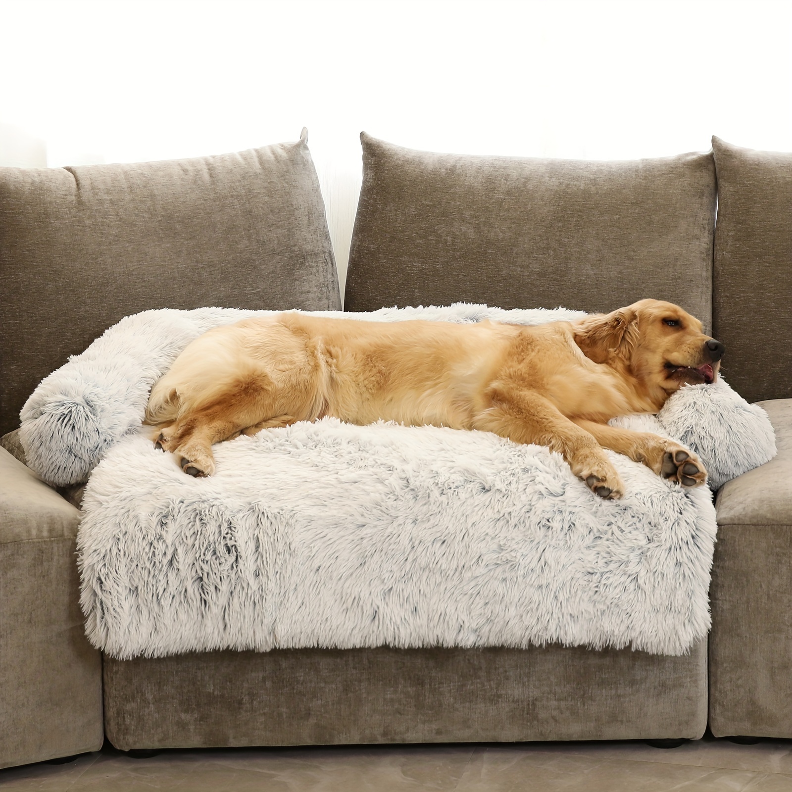 

Calming Dog Beds For Extra Large Dogs Fluffy Plush Couch Cover For Dogs With Removable Washable Cover For Furniture Protector