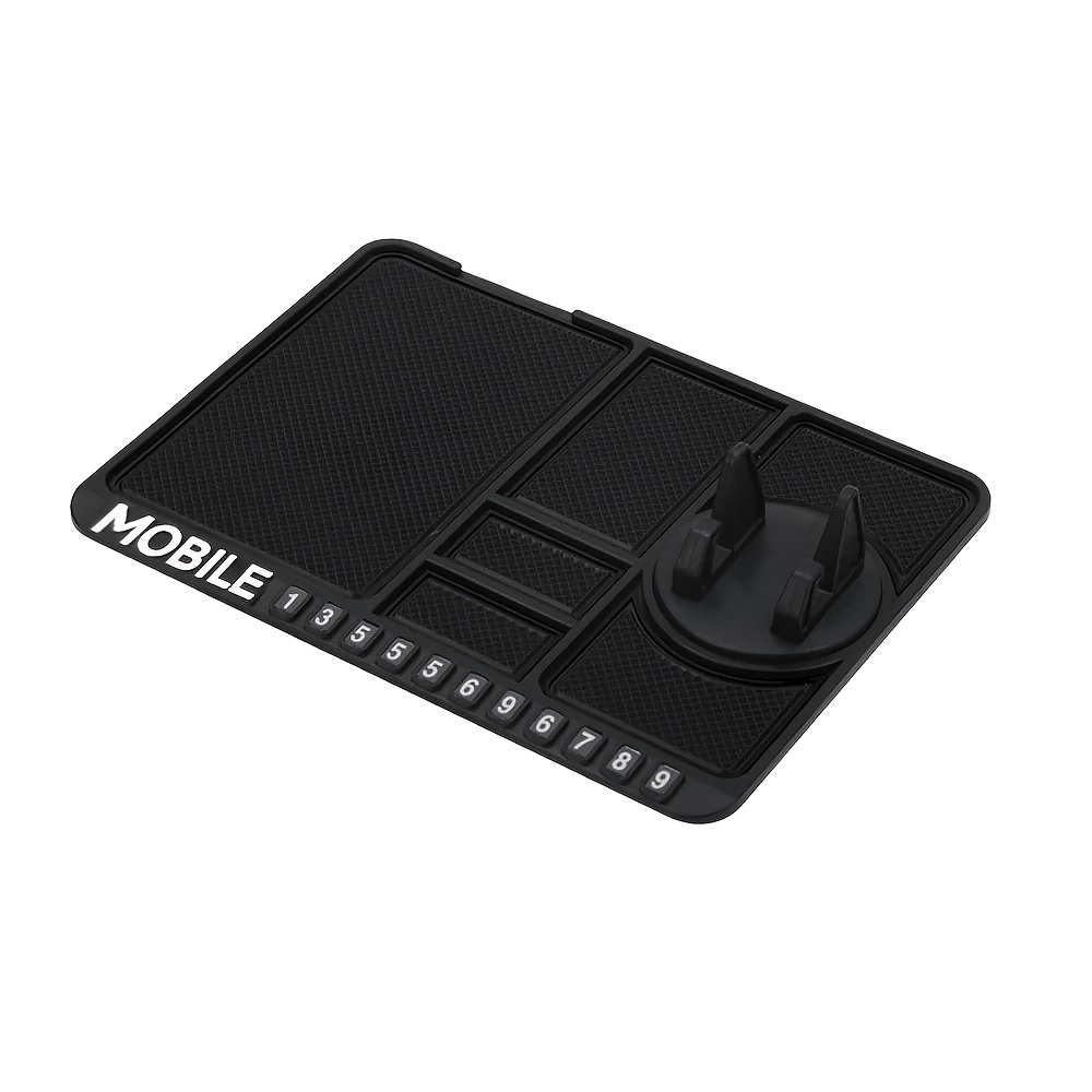 TEMU Multi-functional Car Anti-slip Phone Holder Non-slip Sticky Anti-slide Dash Phone Mount Silicone Dashboard Car Pad Mat