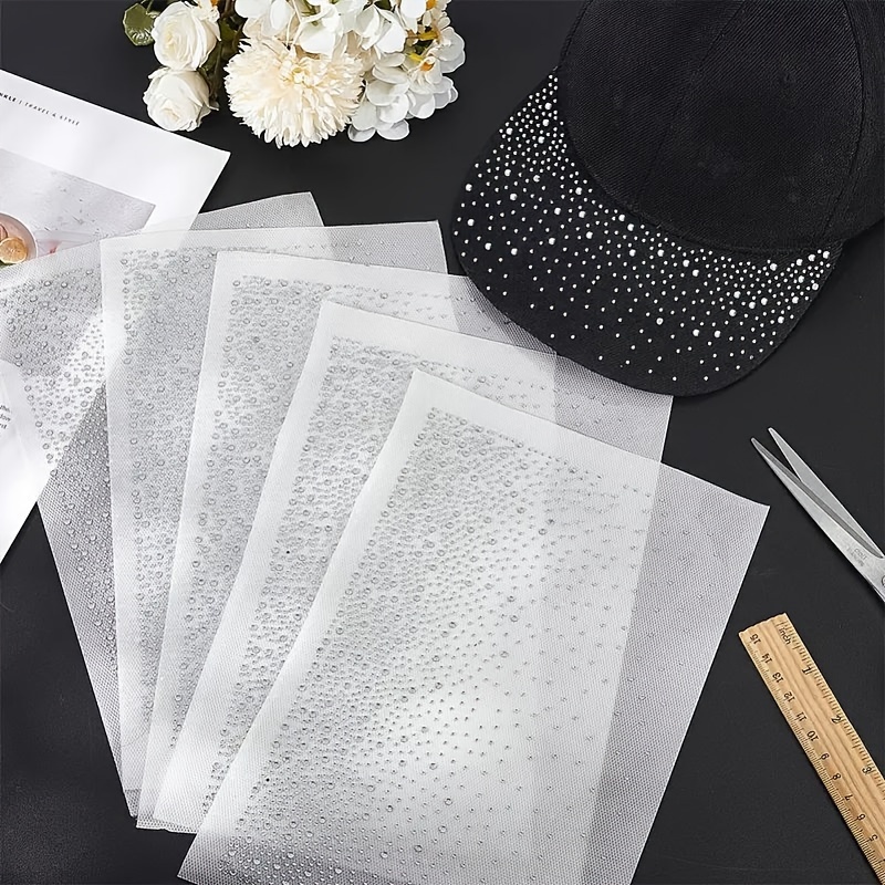 

5 Sheets Rhinestone Iron-on Transfer Decal Stickers For Diy Dance Costumes, Scarves, And Caps - Heat Transfer Appliques For Clothing Embellishments