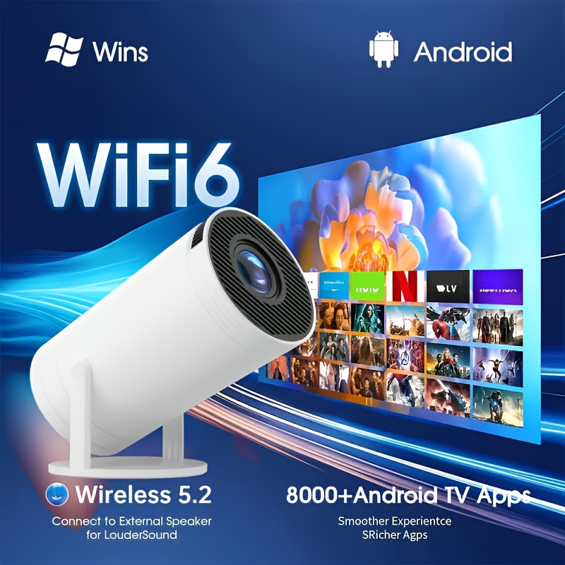  projector wifi6 11 system 1024 600 resolution portable mini full hd wireless display projector Product details 1