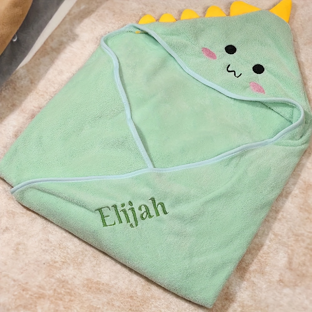 Personalized Animal Hooded Towel, Custom Name/Text/Initial
