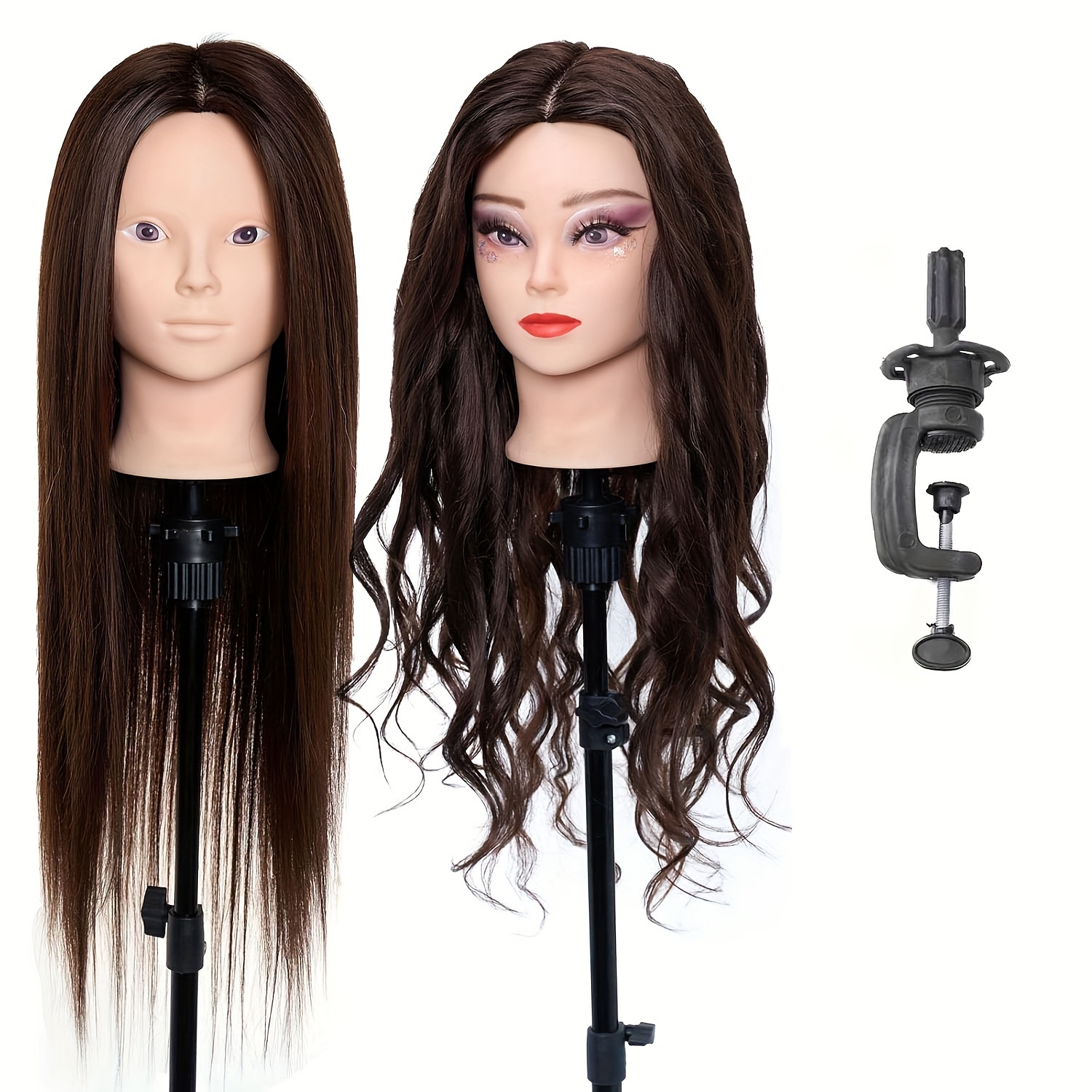 

Stand For Styling - 26" Synthetic Cosmetology Doll For Hairdressing, Braiding - Unisex Adult Table For Makeup And Education