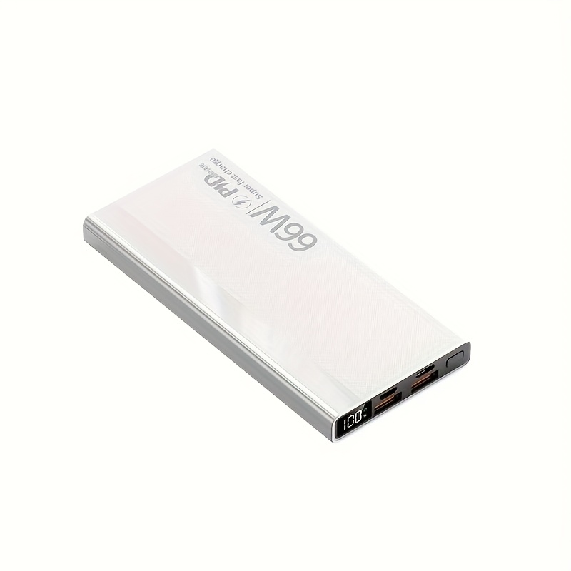 TEMU 66w Charging Power Bank With A Large Capacity Of9200mah, Dual Usb Fast Output, Charging Of 3 Devices At Time, Support Type-c, Android Interface