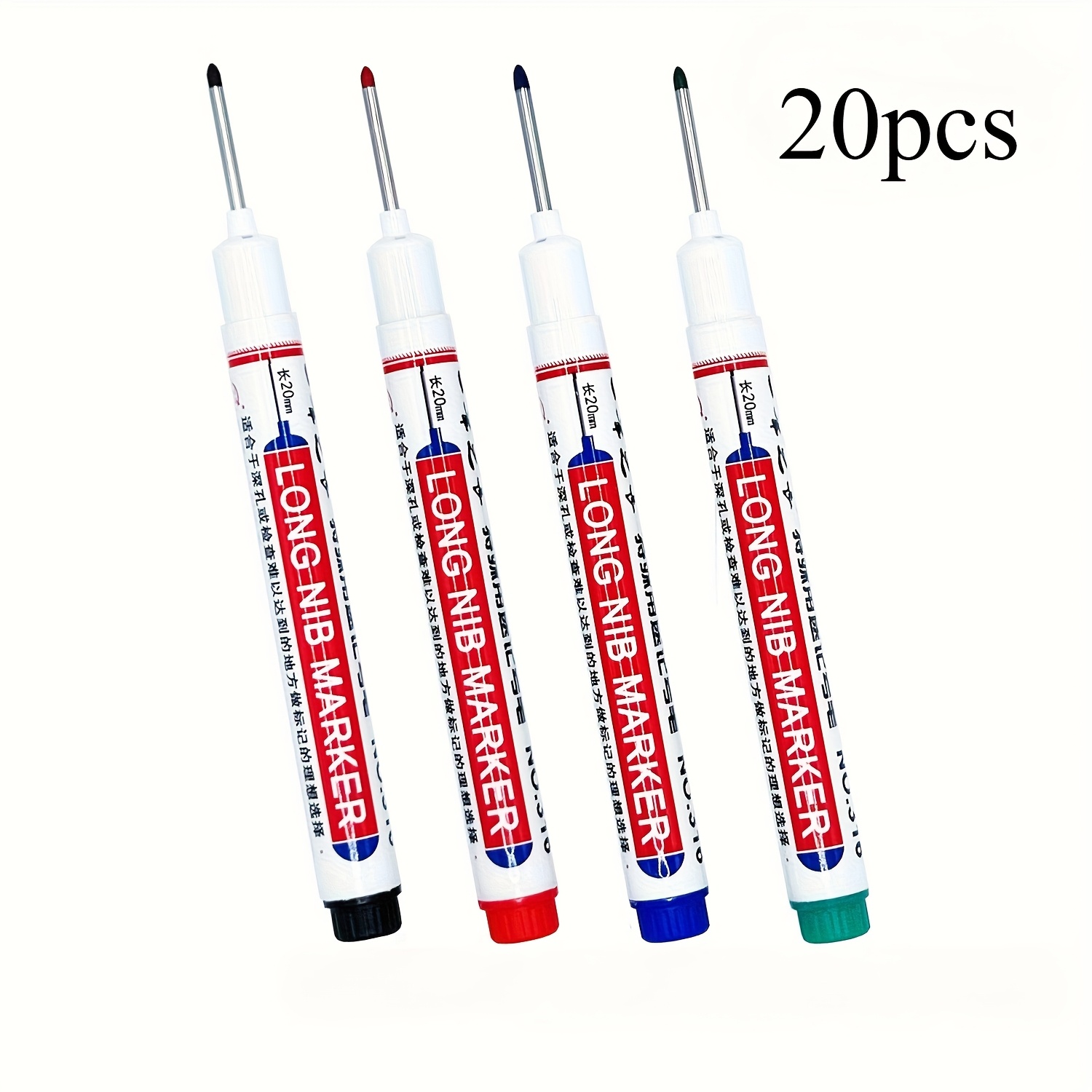 TEMU 20pcs/ / 4pcs Green Long-tip Work Supplies, School Supplies, Construction Site Supplies, Carpentry Supplies, Marking Supplies – Durable For