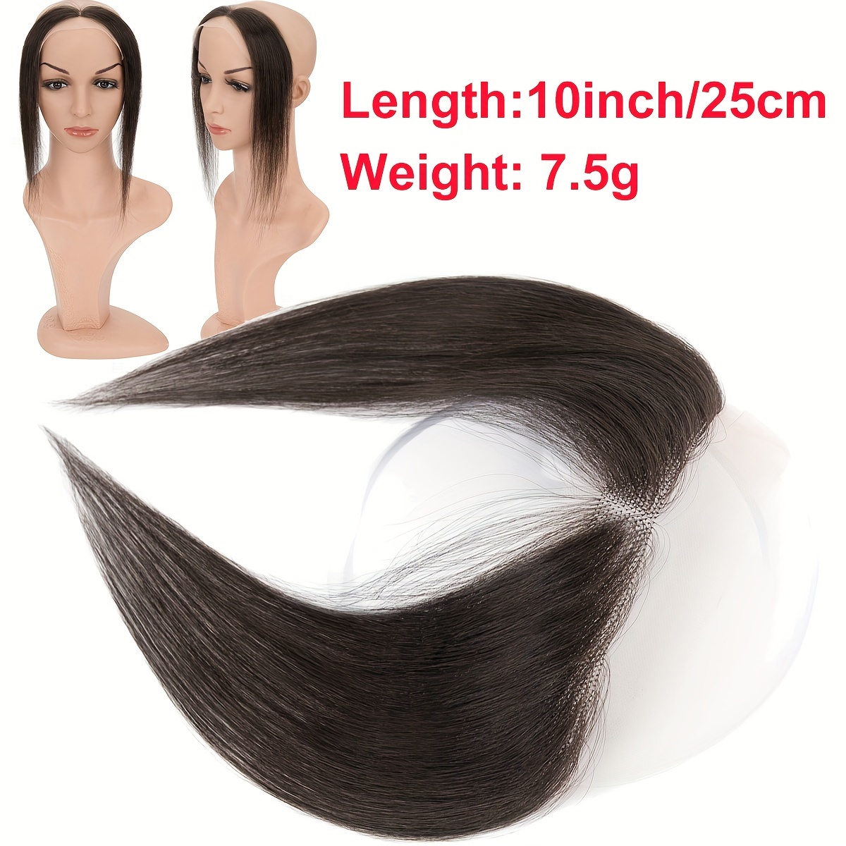 -inch Straight Human Hair Topper That Natural, Featuring Lace Measuring 0.75 By 6.25 Inches, Designed For Thinning Hair And Is Reusable And Versatile