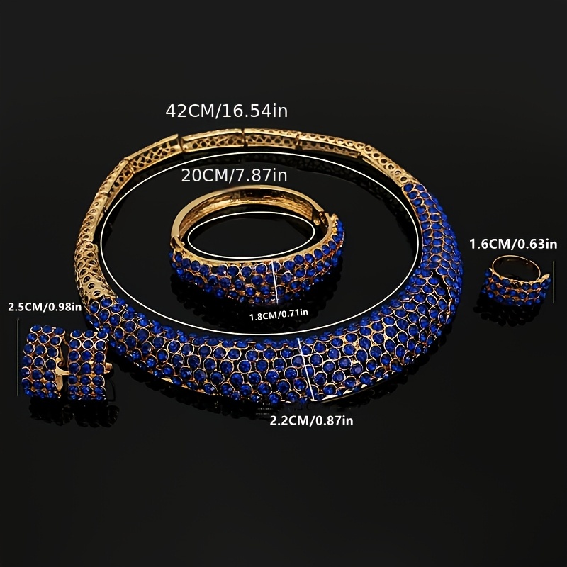 Middle Eastern Lady Jewelry Set with Rhinestones
