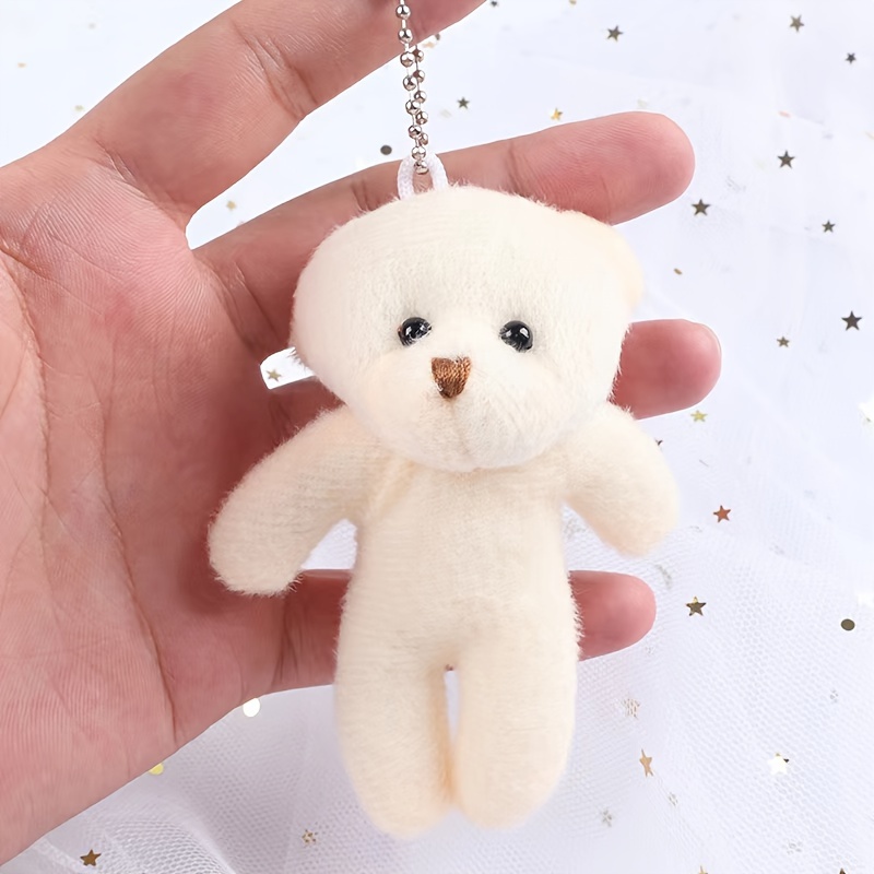 18pcs Mini Teddy Soft Plush in Ideal for Birthday Table  Decorations, Party Favors, DIY Keychain Crafts Gift Embellishments,  Stuffed