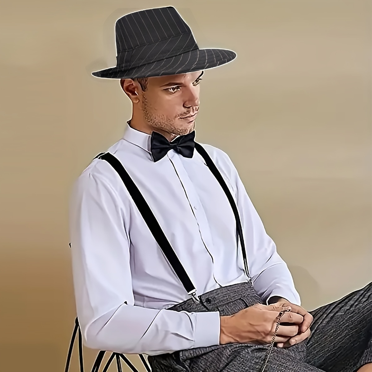 3pcs 1920s felt fedora hats short brim panama jazz Temu Hungary