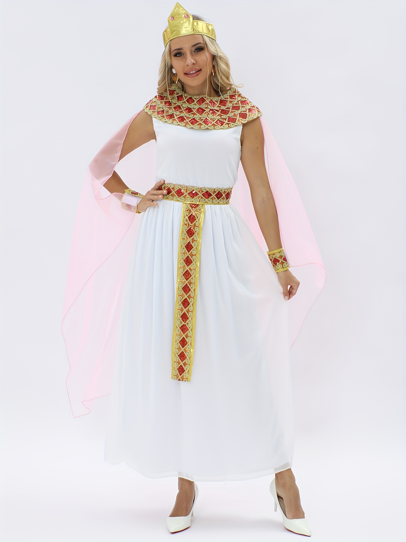 open lace back dress Feline Goddess Bastet Adult Costume