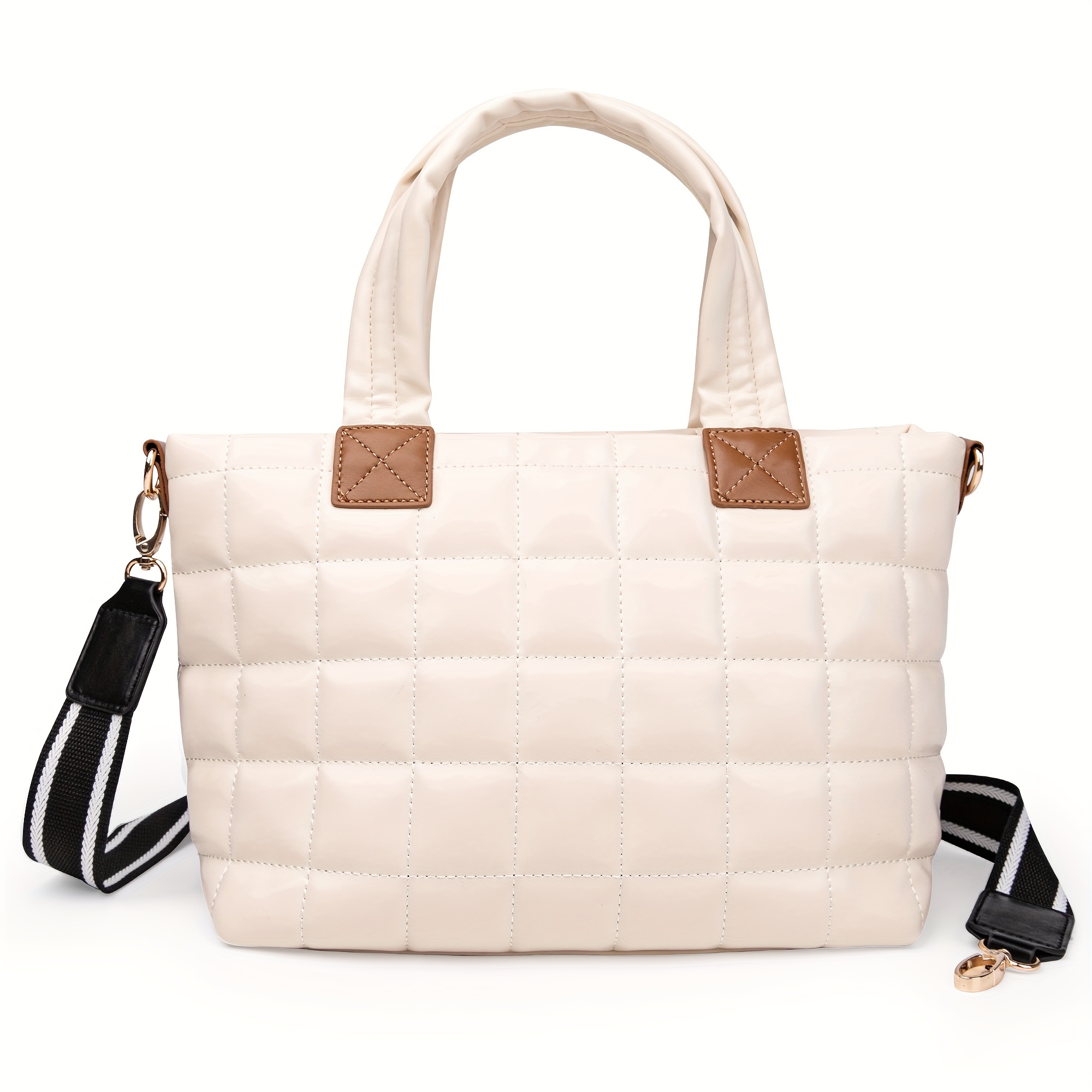 

Quilted Tote Bag For Women Puffer Bag Quilted Crossbody Bag Lightweight Puffy Tote Shoulder Bag