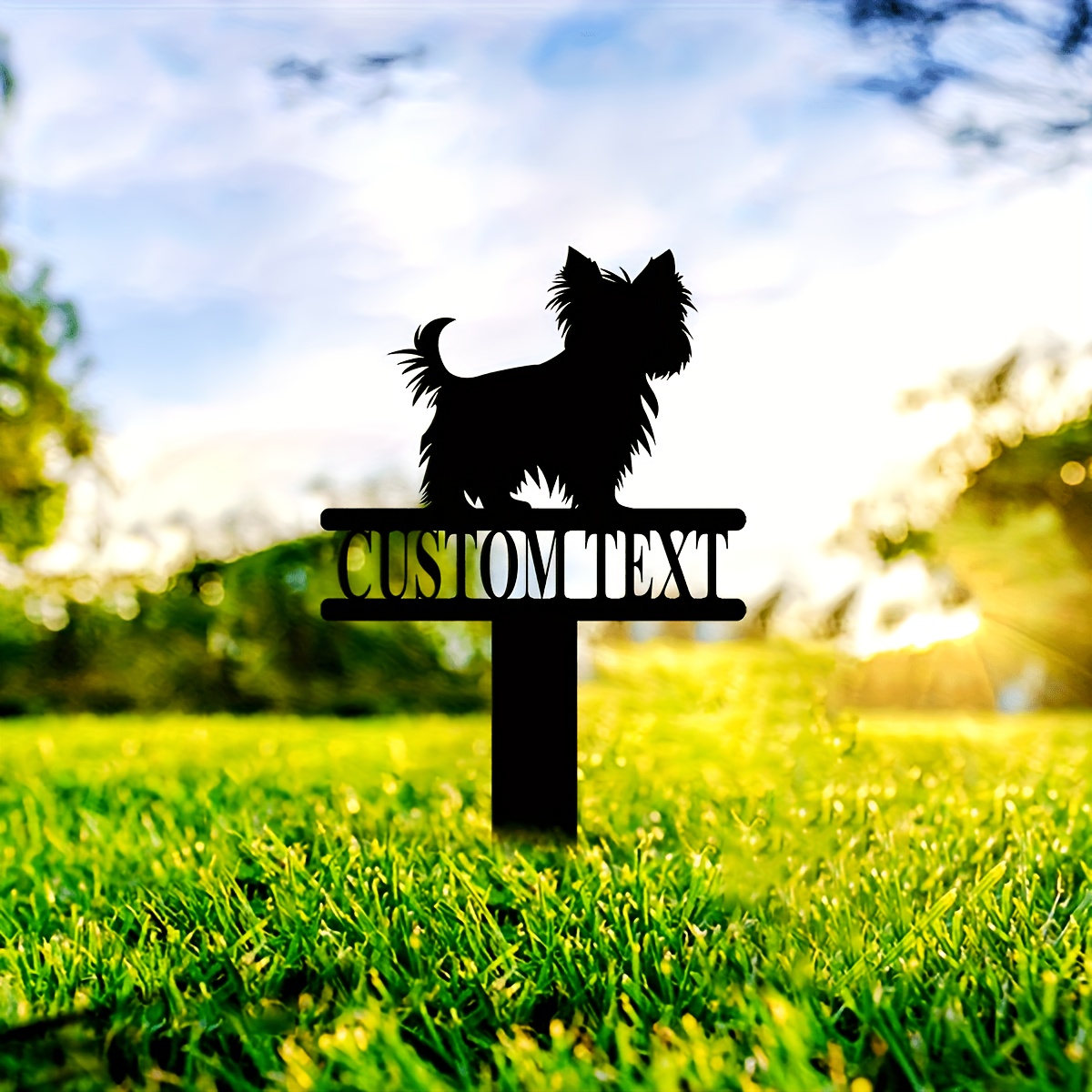 

Custom Yorkie Dog Name Metal Garden Stake - Personalized Outdoor Pet Memorial Plaque, Perfect Gift For Dog Lovers, Yorkshire, Cute