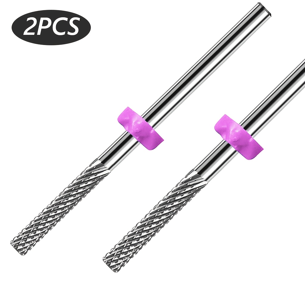 2pcs 3/32" Carbide For Nail Drill Bits Cuticle Bit, For Nail Tech Supplies Rotate Bits For Nail Drill For Dead Skin, Electric Cuticle Drill Bits For Nails Drill Bits For Nail Tech Cleaning For Nails()