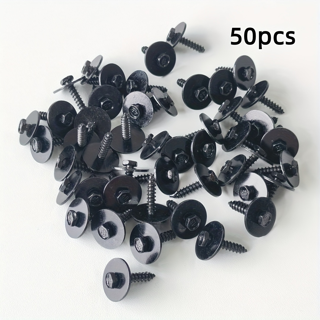 E-shop 50 Stück selbstschneidende Schrauben für BMW Chassis Schutzplatten, Schrauben für Auto Stoßstangen Schutzplatten und Auto Clips.
