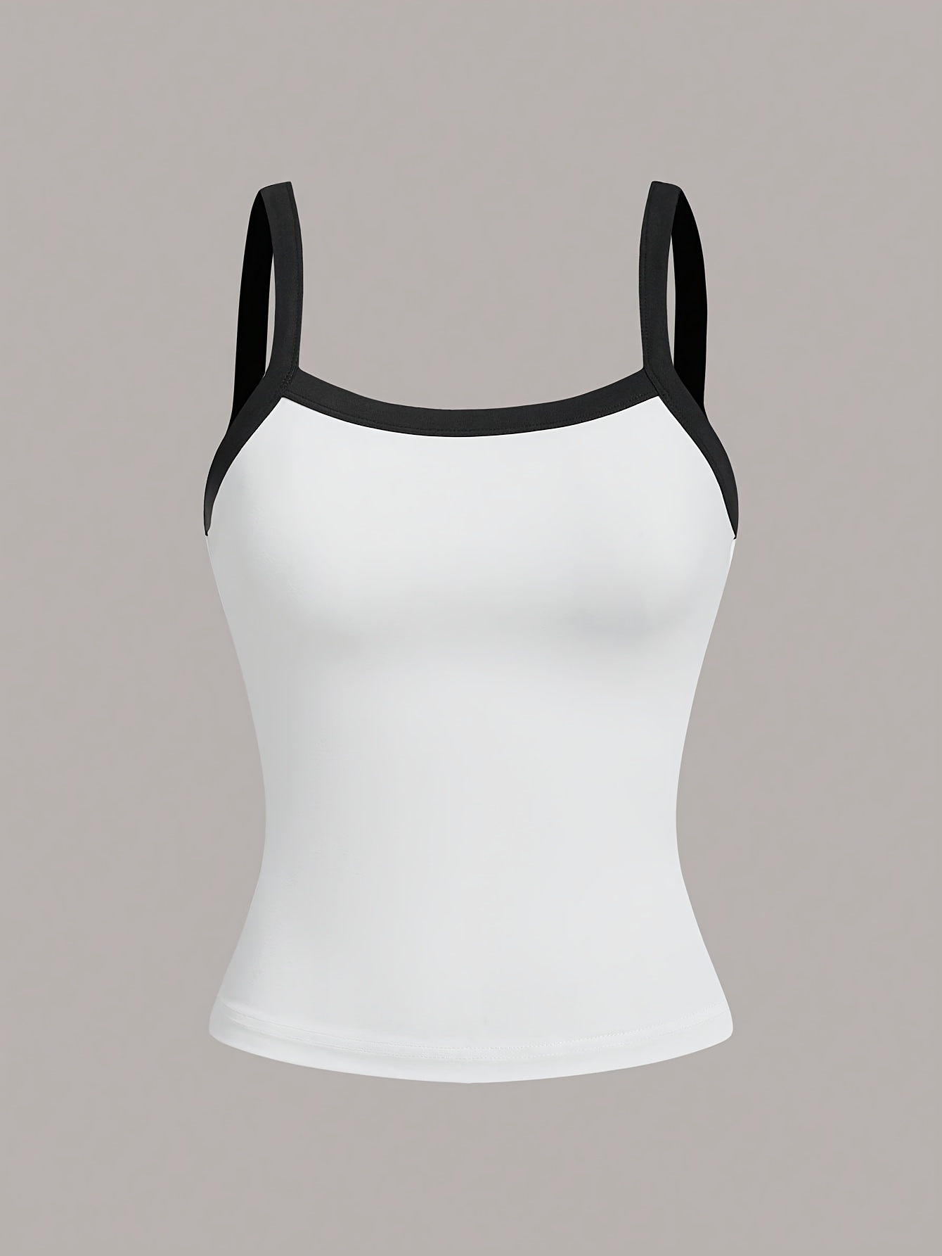 4pcs Girls' Simple Color Block Camisole Set