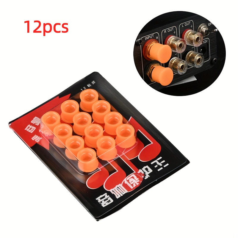 TEMU Universal Rca Jack Cover Cap Audio Connector Protective Cap Rca Dust Caps, Cable Management, Audio Equipment Protection, , Secure Cap, Sturdy