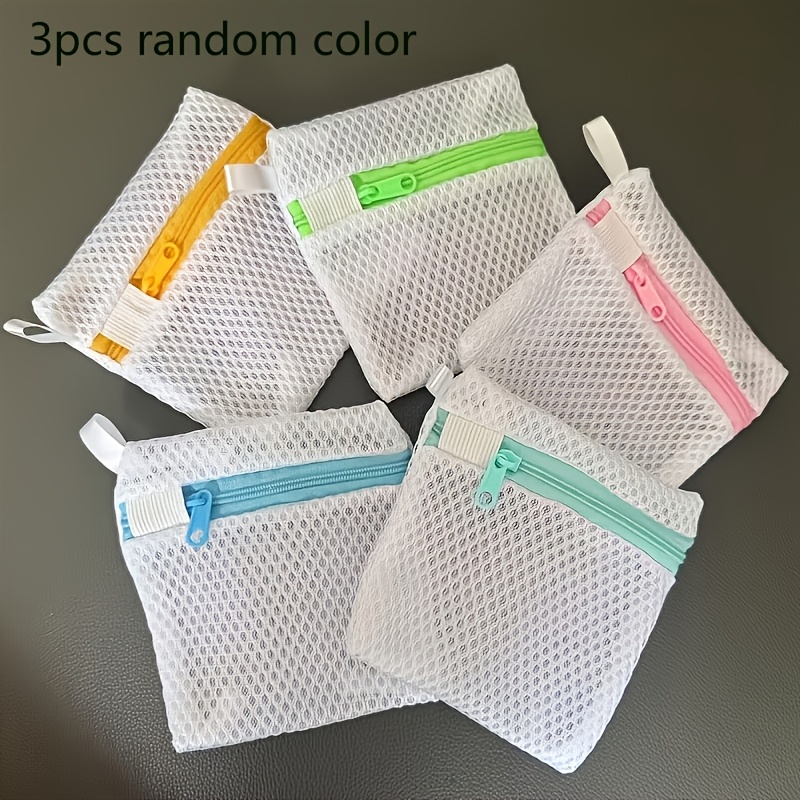 TEMU 3pcs/set, Random Colors, Square, Mini Laundry Detergent Bag, Small Mesh Laundry Bag, Laundry Detergent Pouch, Lanyard For Easy Drying And