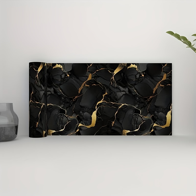 Image of Tearable And Ready To Stick Marble Wallpaper - Waterproof, Removable Contact Paper For Living Room, Kitchen, Bedroom, Dormitory Decoration And Furniture Renovation