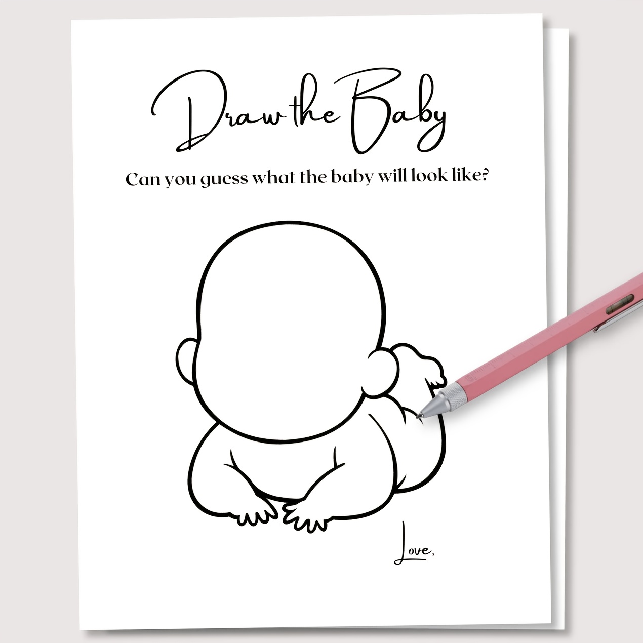 TEMU 20 cartes de peinture pour fête de douche, jeu de fête de de , impression de visage disponible, thème fort et interaction, convient aux parents,