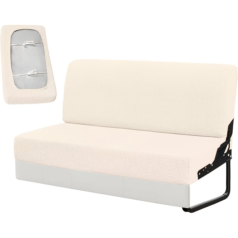 TEMU 2pcs Elastic 160t Type Jacquard Rv Bench Seat Cover Set, Rv Sofa Cushion Cover And Pillowcase