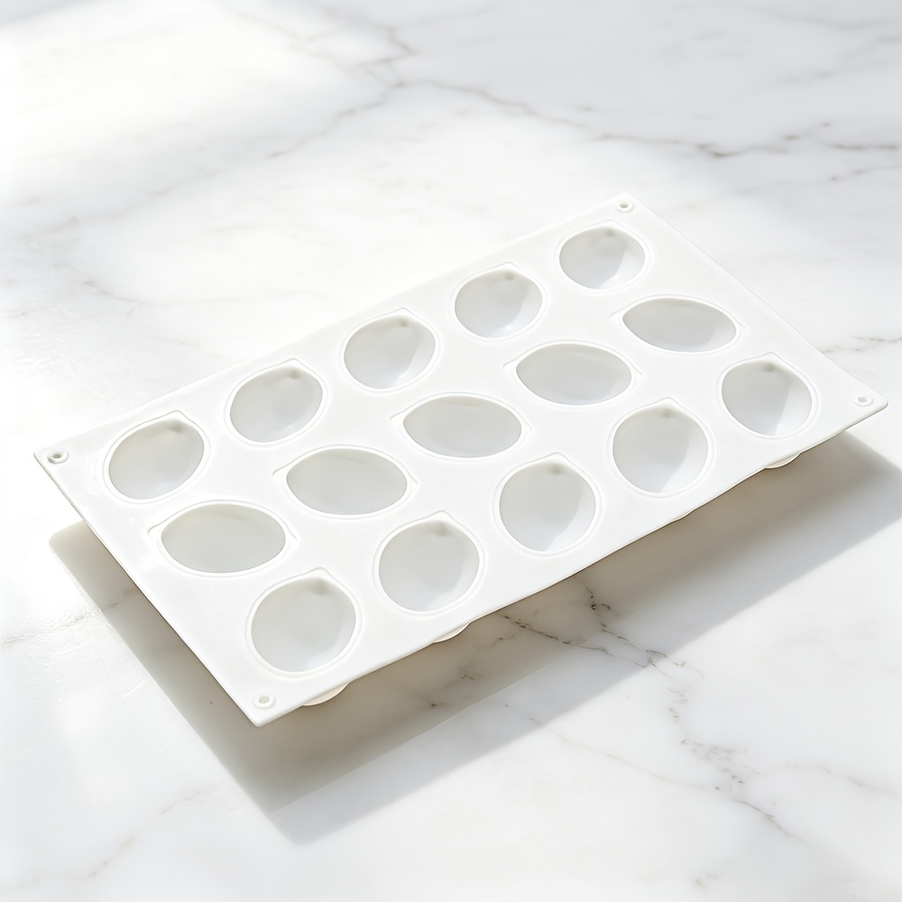 TEMU 1pc Lemon-shaped Silicone Mold For Making Small Cakes, Chocolates, Puddings, Jellies, Desserts, Cake Decorations, Baking Molds, High Temperature
